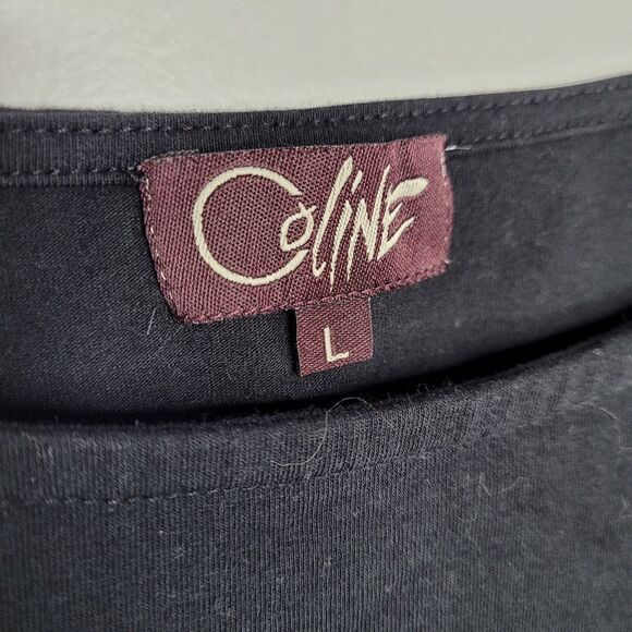 COLINE black t-shirt triple burst long sleeve tee shirt L‎ - Picture 7 of 8